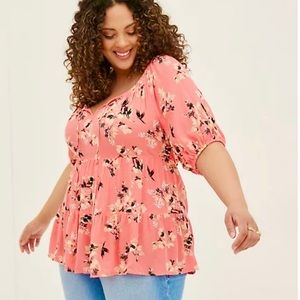 Torrid babydoll blouse